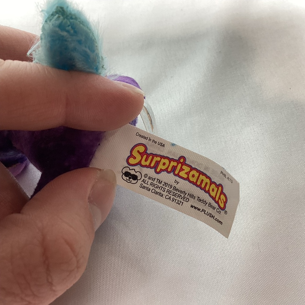Surprizamals Purple Deanna Unicorn Mini Horse Plush Stuffed Animal 3" - Picture 8 of 10
